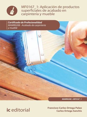 cover image of Aplicación de productos superficiales de acabado en carpintería y mueble. MAMR0208